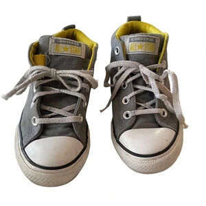 Kids Converse Grey and Yellow Low Tops Size 3
